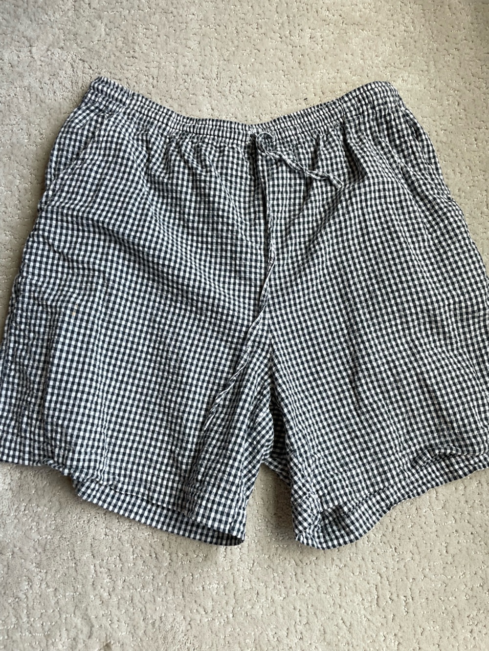 Vintage Blue and White Gingham Shorts
